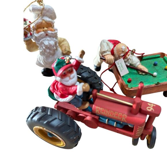 5 Santa Clause Christmas Tree Ornaments - Picture 5 of 6